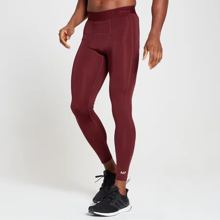 MP Men's Essentials Training Base Layer Leggings - muške helanke - bordo