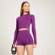 MP Women's Tempo Seamless Long Sleeve Crop Top - ženska majica sa dugim rukavima - ljubičasta
