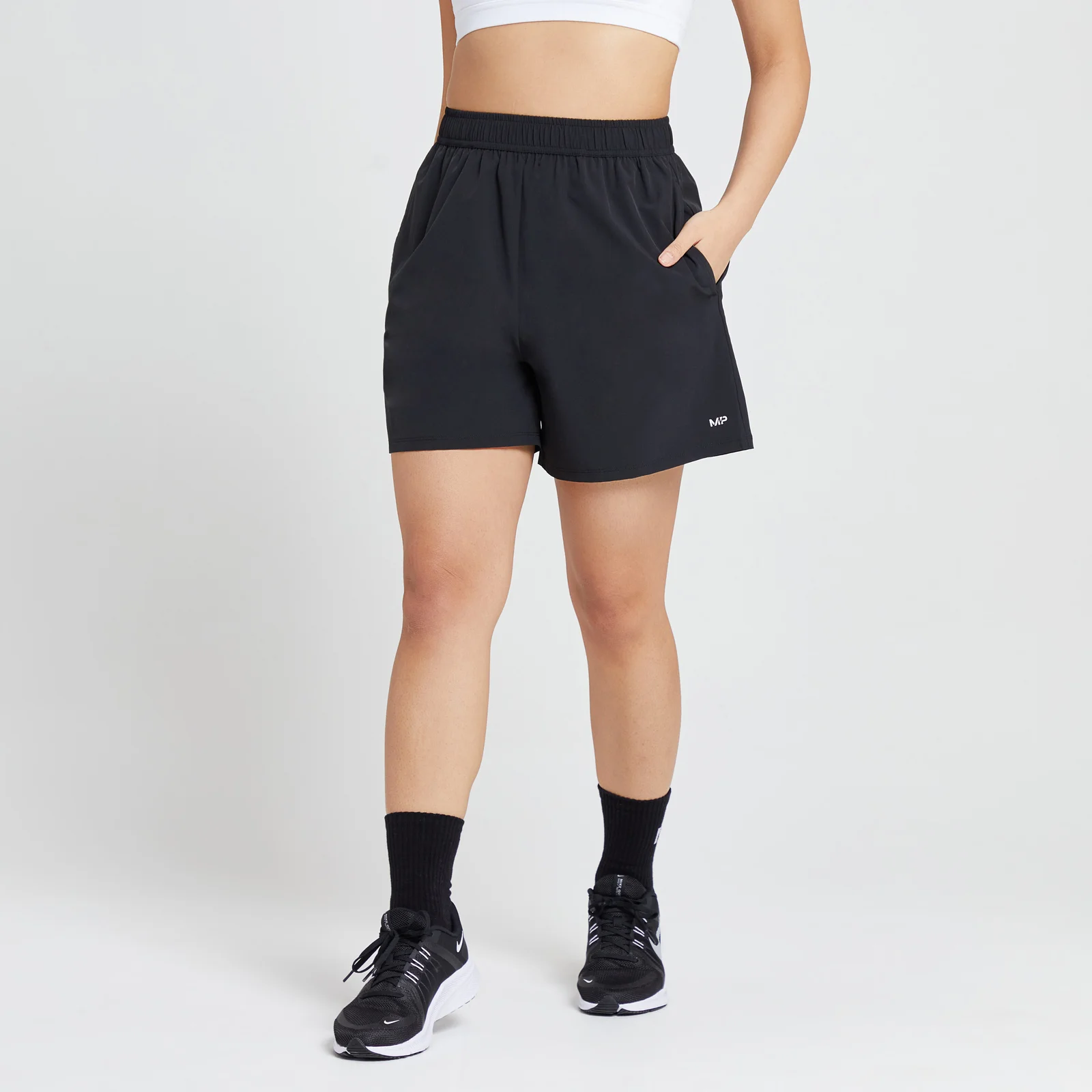 MP Women's Run Life Training Shorts - ženski šorts - crni/ beli - XXS Slika 1