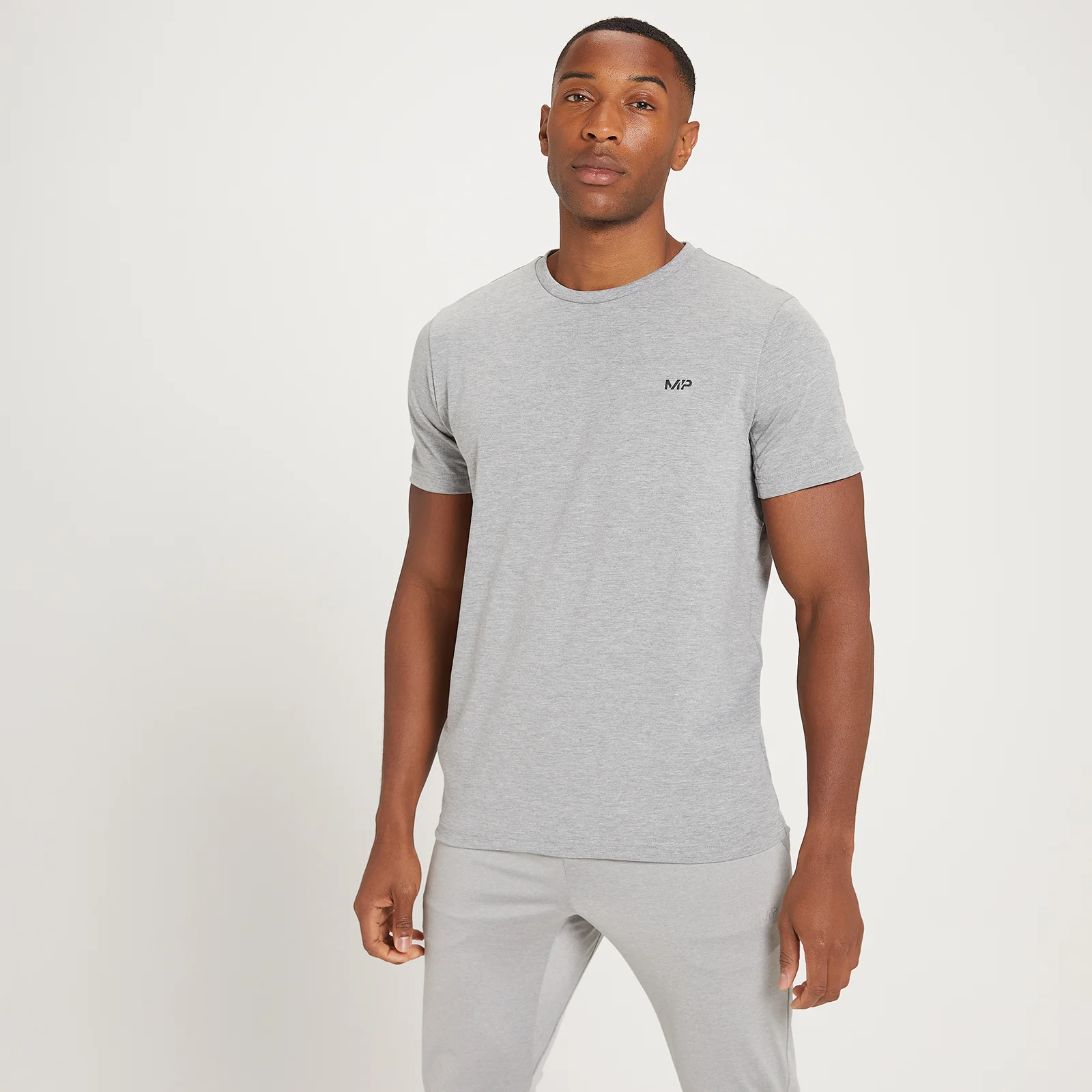 MP Men's Adapt Drirelease Grit Print Short Sleeve T-Shirt - majica sa kratkim rukavima - sivi melanž - XXS Slika 1