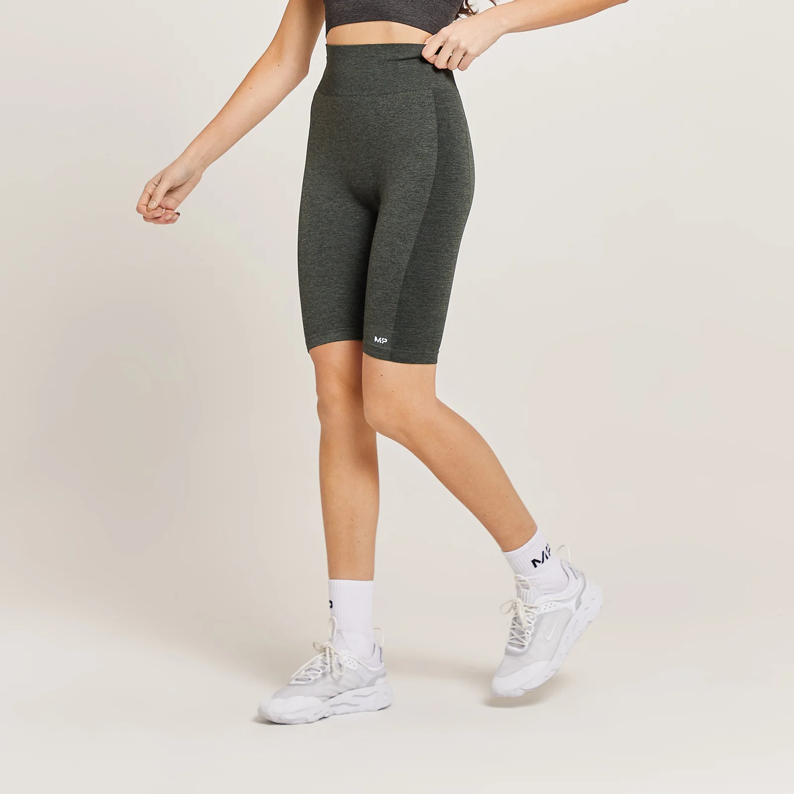 MP Women's Curve High Waisted Cycling Shorts - ženski biciklistički šorts - tamnosivi melanž - XXS Slika 1