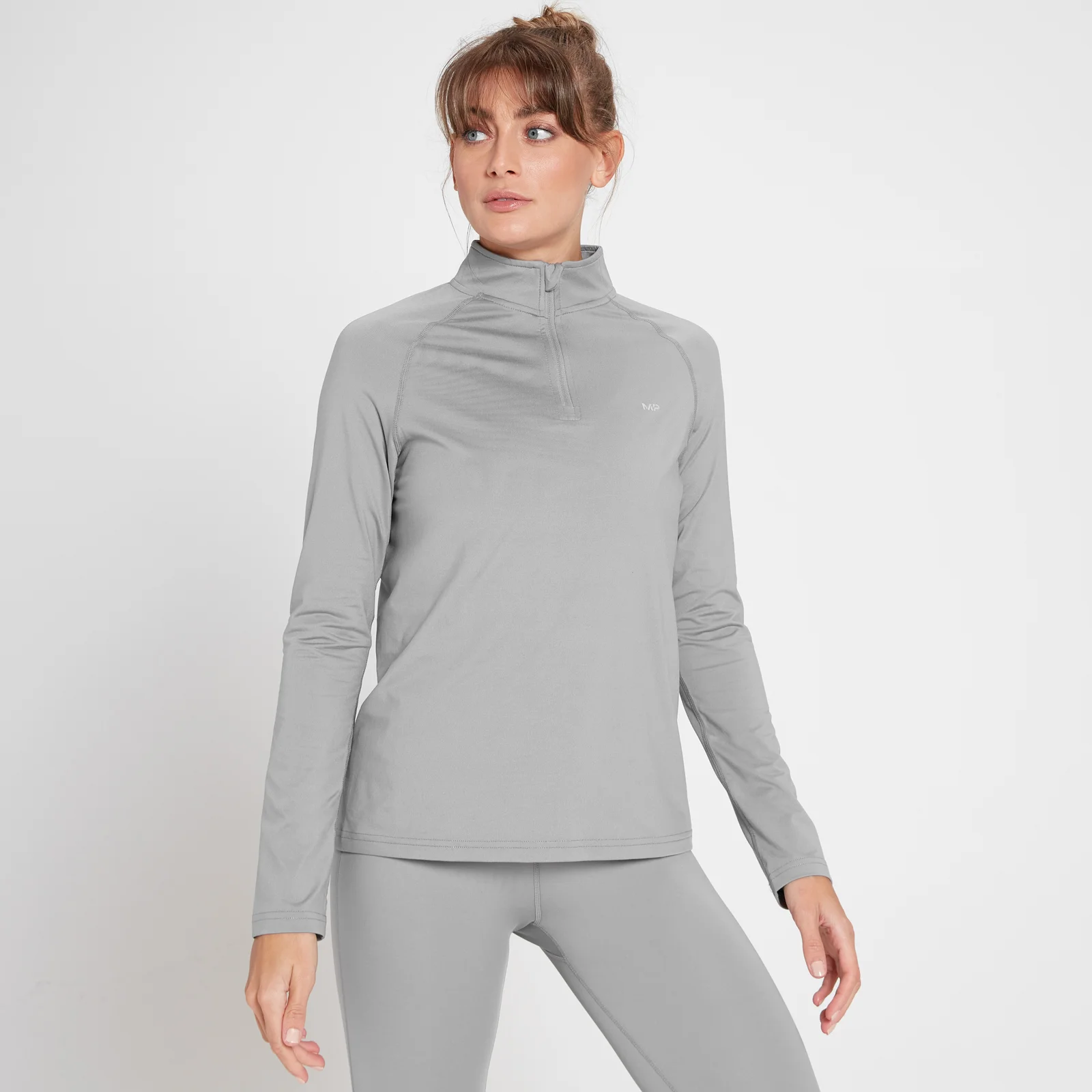 MP Women's Velocity 1/4 Zip - ženska majica dugih rukava sa rajsferšlusom - siva - XXS Slika 1