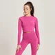 MP Women's Essential Body Fit Long Sleeve Crop T-Shirt - ženska kratka majica sa dugim rukavima - tamnocrvena