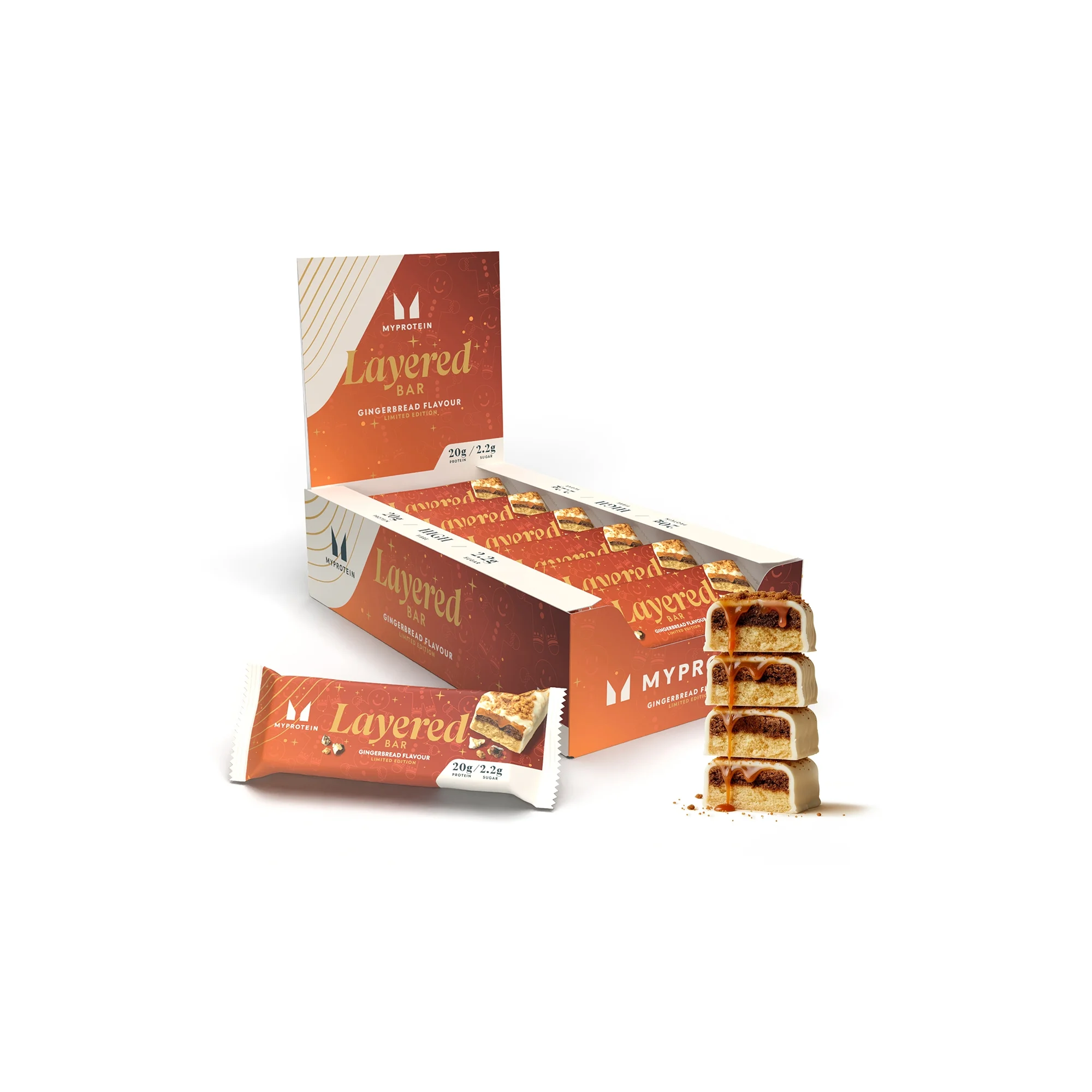 Layered Bar - keks sa đumbirom - 60g X 12servings - Gingerbread - Limited Edition Slika 1