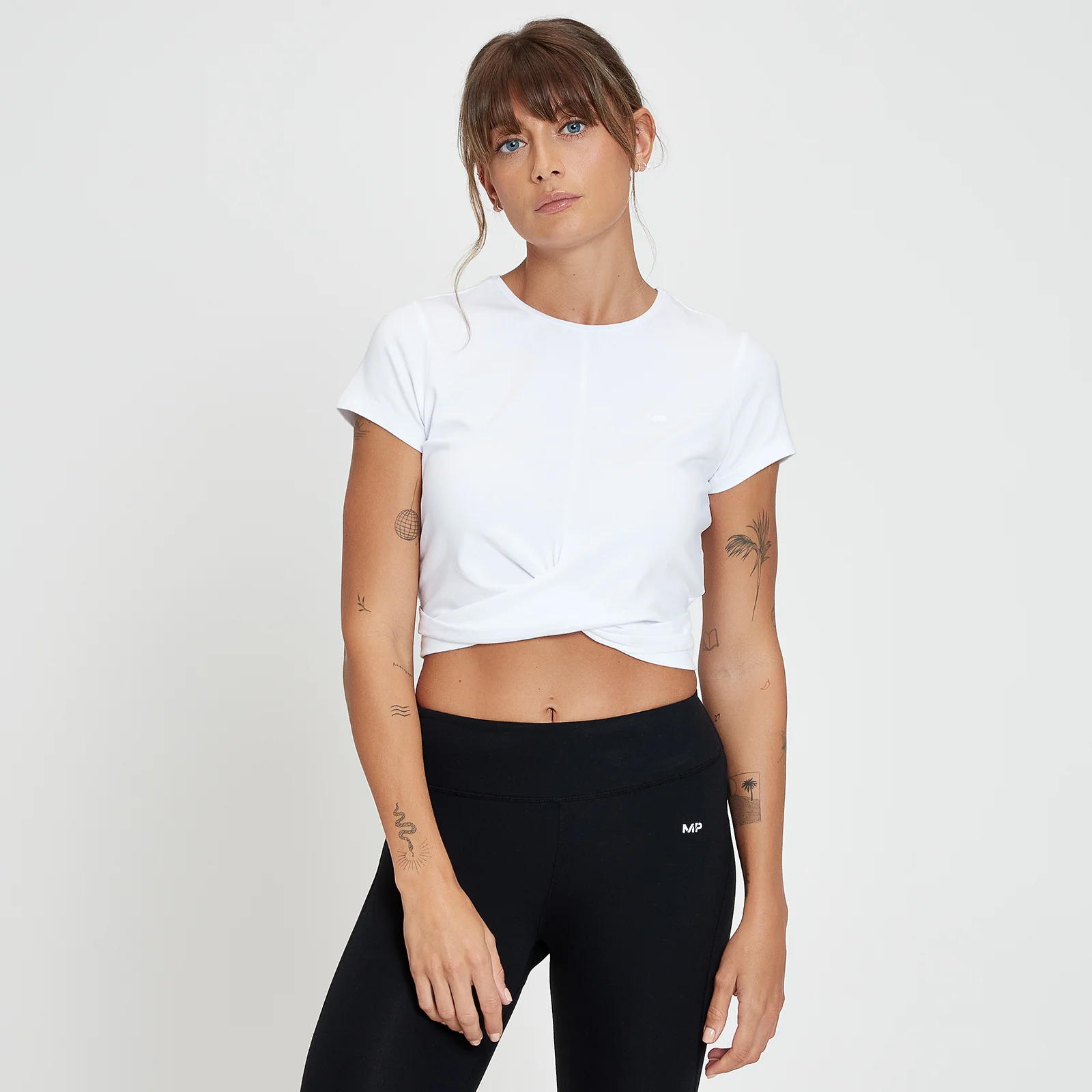 MP Women's Composure Twist Front Crop T-Shirt - ženska majica sa kratkim rukavima - bela - XXS Slika 1