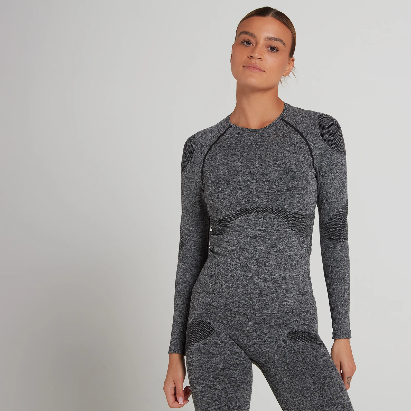MP Women's Dynamic Training Seamless Long Sleeve Top - ženska majica sa dugim rukavima - ispranocrna - XXS Slika 1