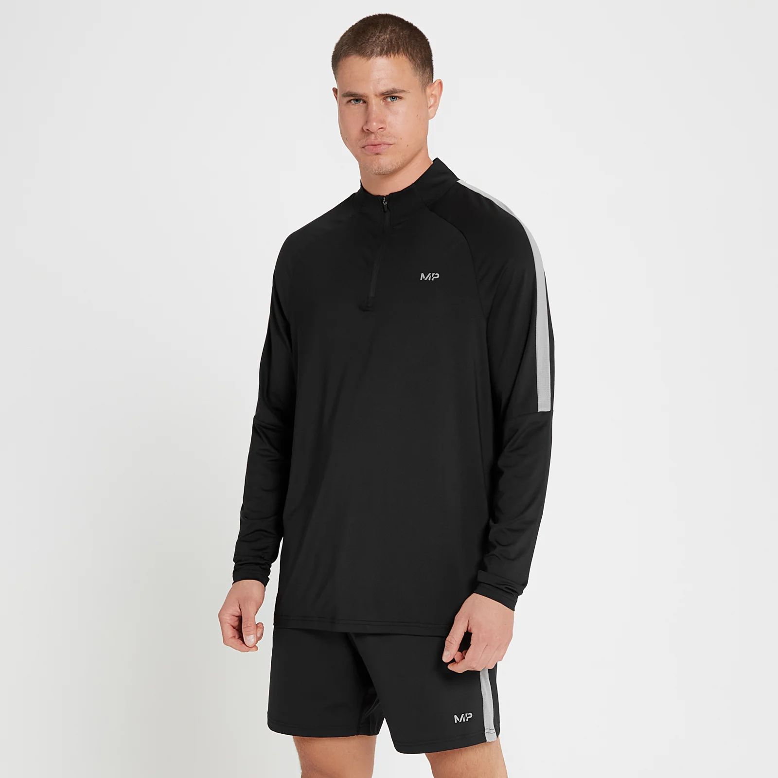 MP Men's Tempo 1/4 Zip - muška majica sa dugim rukavima - crna - XXS Slika 1