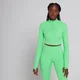 MP Women's Power Ultra Cropped 1/4 Zip - ženska majica dugih rukava - svetlozelena