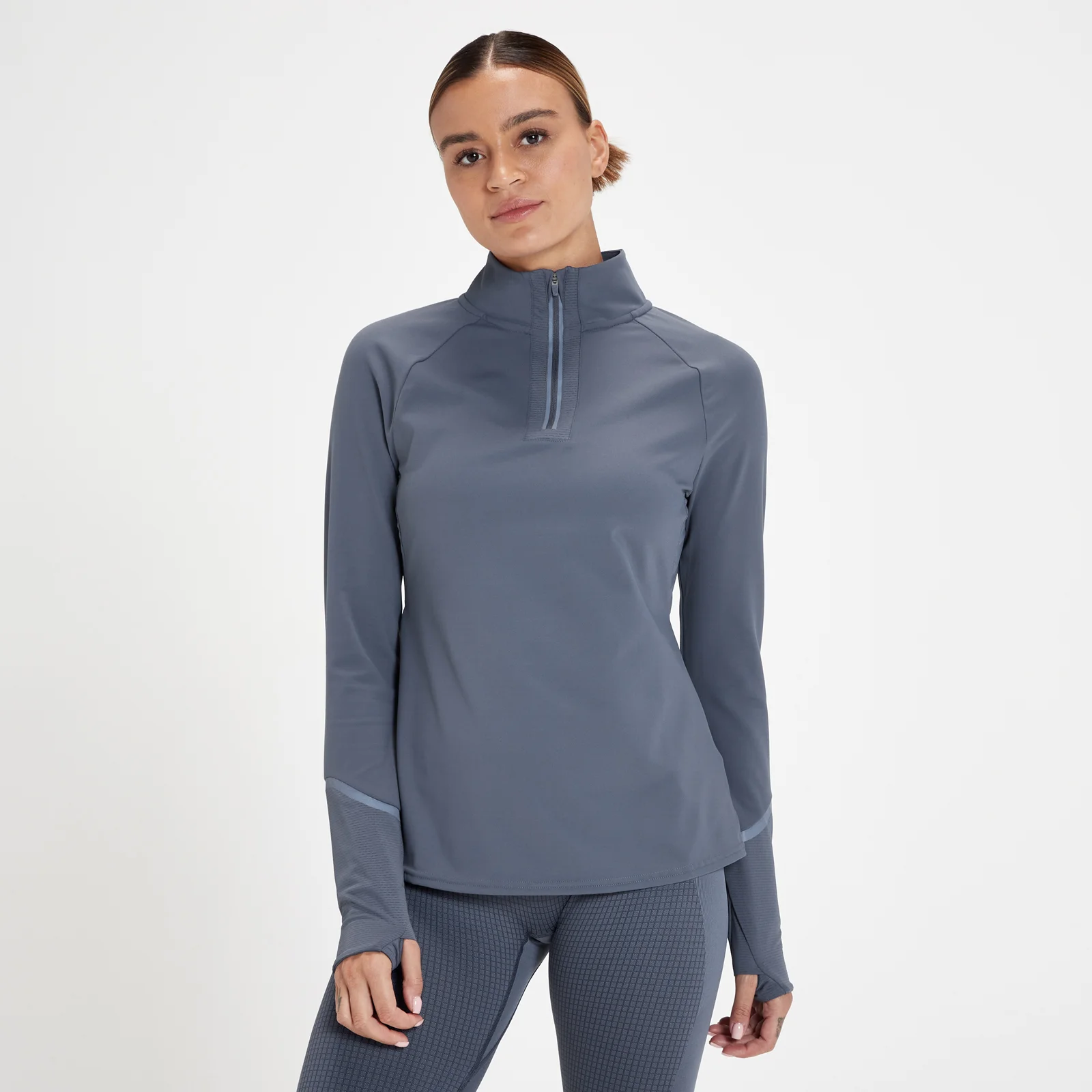 MP Women's Velocity Ultra Reflective 1/4 Zip Top - ženska majica dugih rukava - golub-plava - XXS Slika 1
