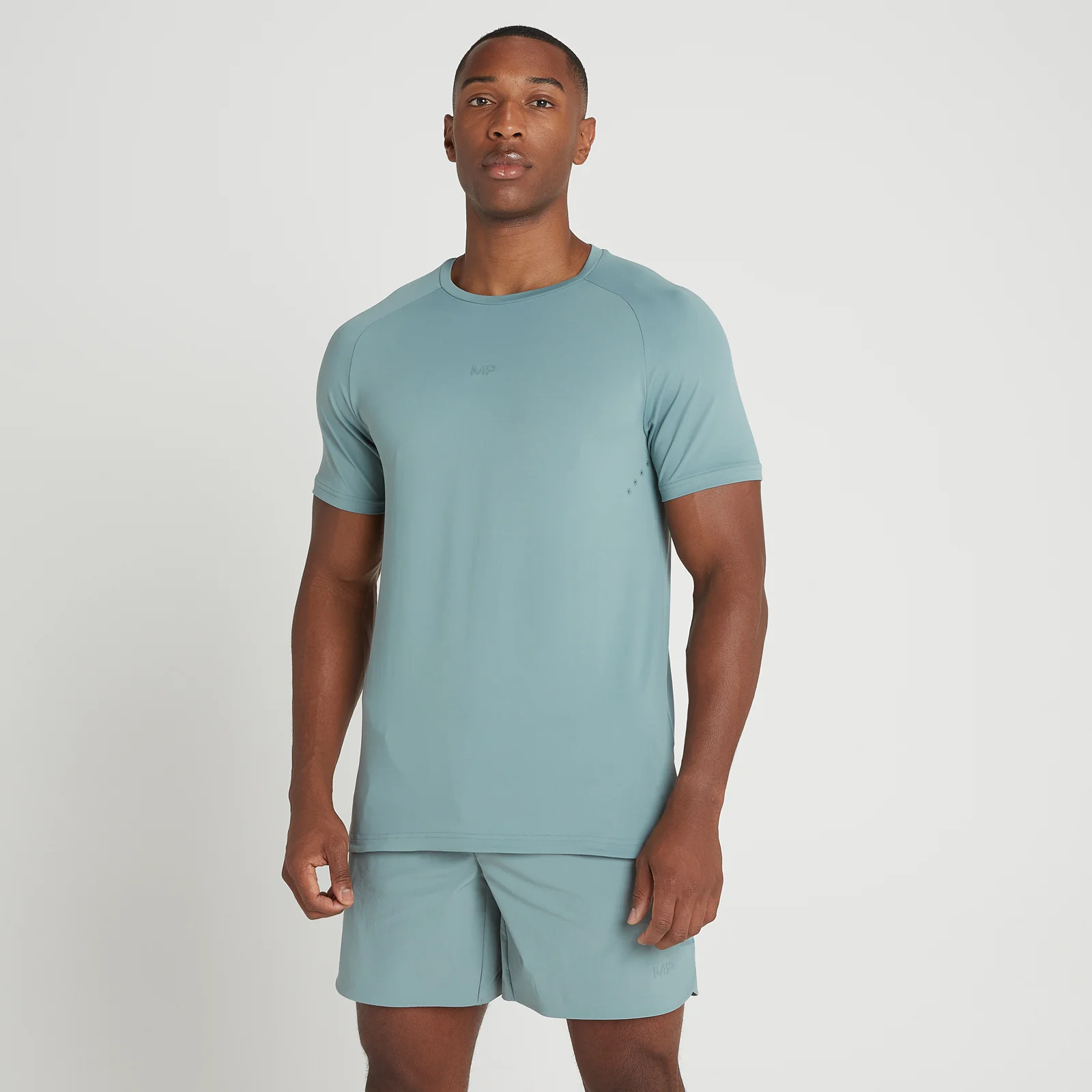 MP Men's Tempo Ultra Short Sleeve T-Shirt - muška majica sa kratkim rukavima - sivozelena - XXS Slika 1