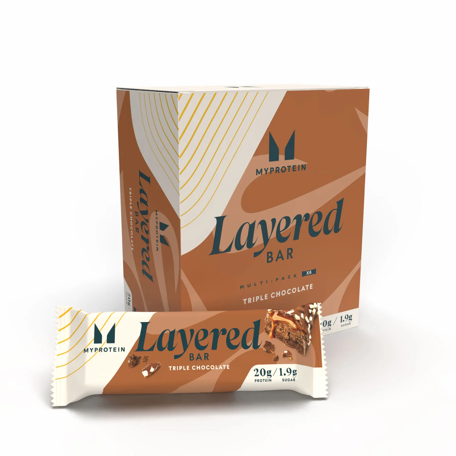 Layered Protein Bar - 6 x 60g - Triple Chocolate Fudge Slika 1