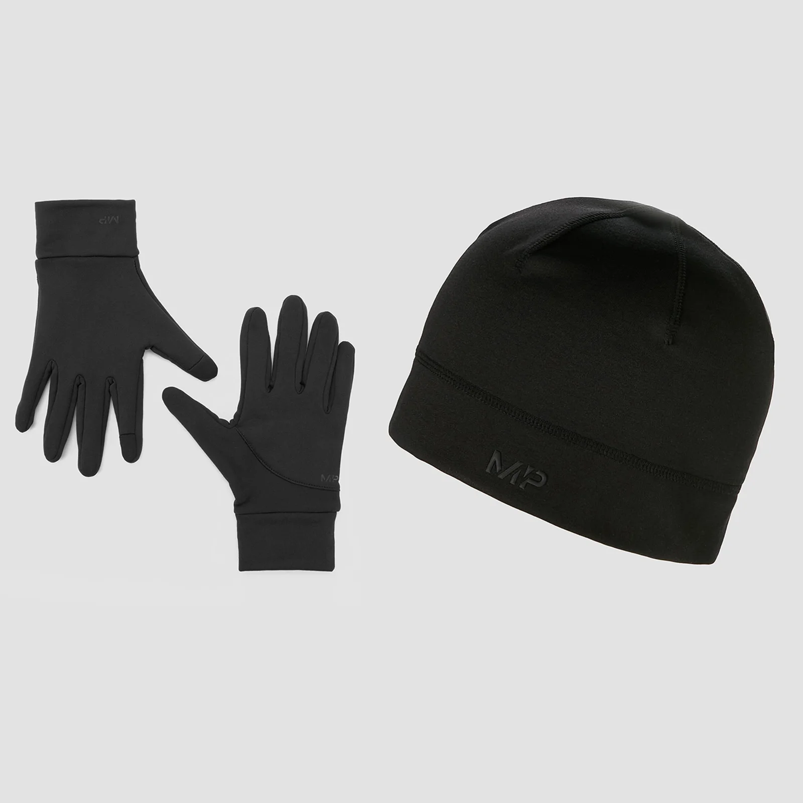 MP Running Beanie and Reflective Gloves Bundle - kapa i reflektujuće rukavice - crne - S/M Slika 1