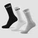 MP Women's Essentials Crew Socks - ženske čarape (pakovanje od 3 para) - crne/бео/sivi melanž