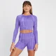 MP Women's Tempo Reversible Long Sleeve Crop Top - ženska majica sa dugim rukavima - lavanda