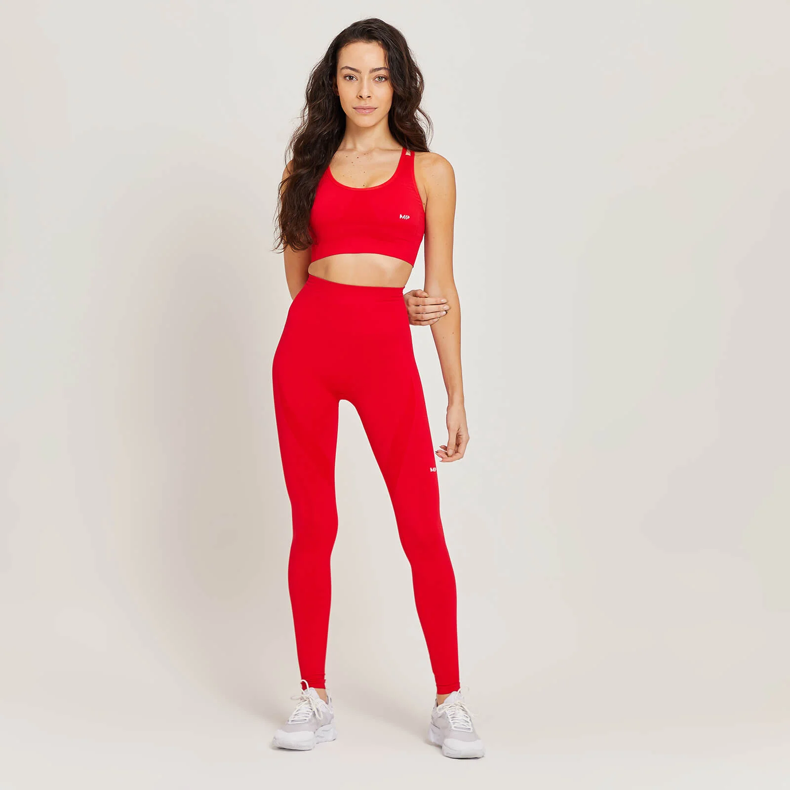 Limited Edition MP Women’s Tempo Leggings & Bra Bundle - komplet ženske helanke i sportski grudnjak - crveni - XXS - XXS Slika 1