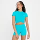MP Women's Power Short Sleeve Crop Top - ženska majica sa kratkim rukavima - plava