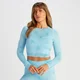 MP Women's Shape Seamless Long Sleeve Crop T-Shirt − ženska majica sa dugim rukavima − plava „tie dye”
