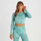 MP Women's Shape Seamless Long Sleeve Crop T-Shirt − ženska majica sa dugim rukavima − sivoplava „tie dye”