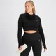 MP Women's Tempo Rib Seamless Crop 1/4 Zip - ženska majica - crna