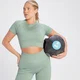 MP Women's Tempo Rib Seamless Crop Top - ženska majica - bledozelena