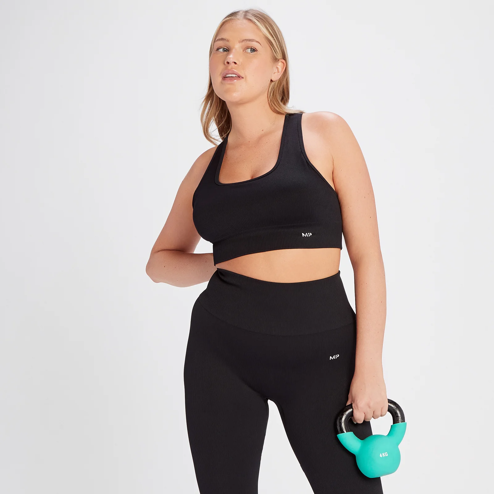 MP Women's Tempo Rib Seamless Bra - ženski grudnjak - crni - XS Slika 1