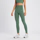 MP Women's Tempo Rib Seamless Leggings - ženske helanke - sivozelene