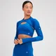 MP Women's Tempo Ultra Seamless Long Sleeve Crop Top − ženska majica sa dugim rukavima − talas-plava