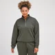MP Women's Rest Day 1/4 Zip Sweatshirt - ženska dukserica dugih rukava sa rajsferšlusom dužine 1/4 - sivozelena