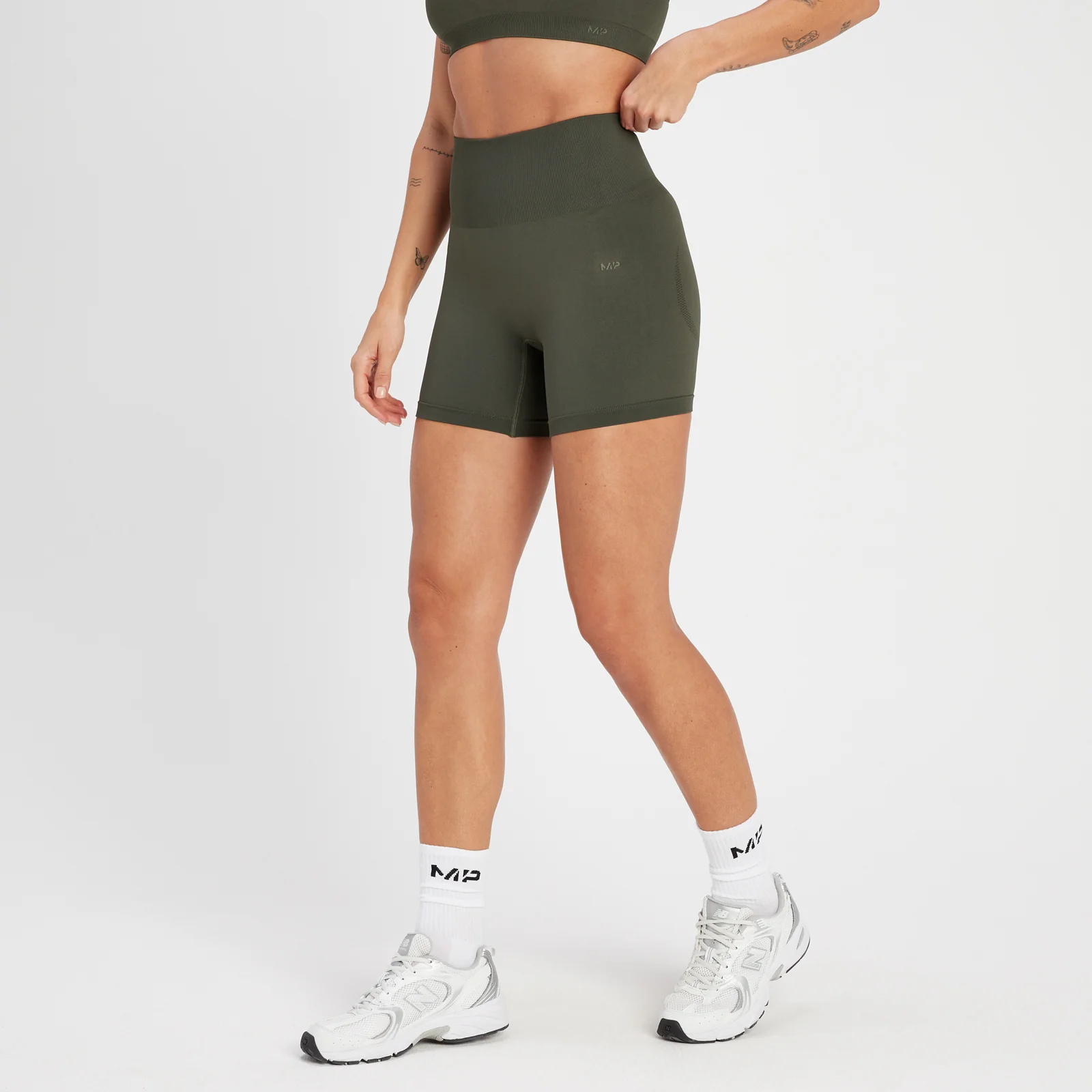 MP Women's Rest Day Seamless Booty Short - ženski šorts - sivozeleni - XS Slika 1