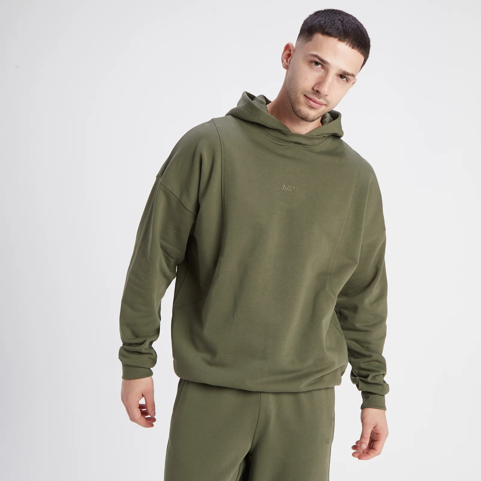 MP Men's Oversized Adapt Hoodie - muška dukserica - maslinasta - XS Slika 1