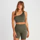 MP Women's Tempo Rib Seamless Asymetric Bra - ženski grudnjak - sivozeleni