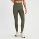 MP Women's Tempo Rib Seamless Leggings - ženske helanke - sivozelene