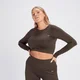 MP Women's Shape Seamless Long Sleeve Crop Top - ženska majica sa dugim rukavima - boja kafe