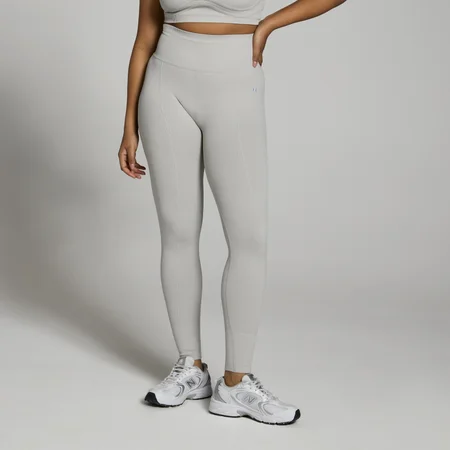 MP Women's Lifestyle Ribbed Leggings - ženske helanke - svetlosive