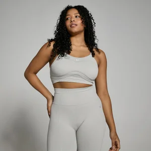 MP Women's Lifestyle Ribbed Bra - ženski grudnjak - svetlosivi - Size M