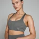 MP Women's Tempo Ultra Geometric Seamless Sports Bra − ženski sportski grudnjak − tamnosivi