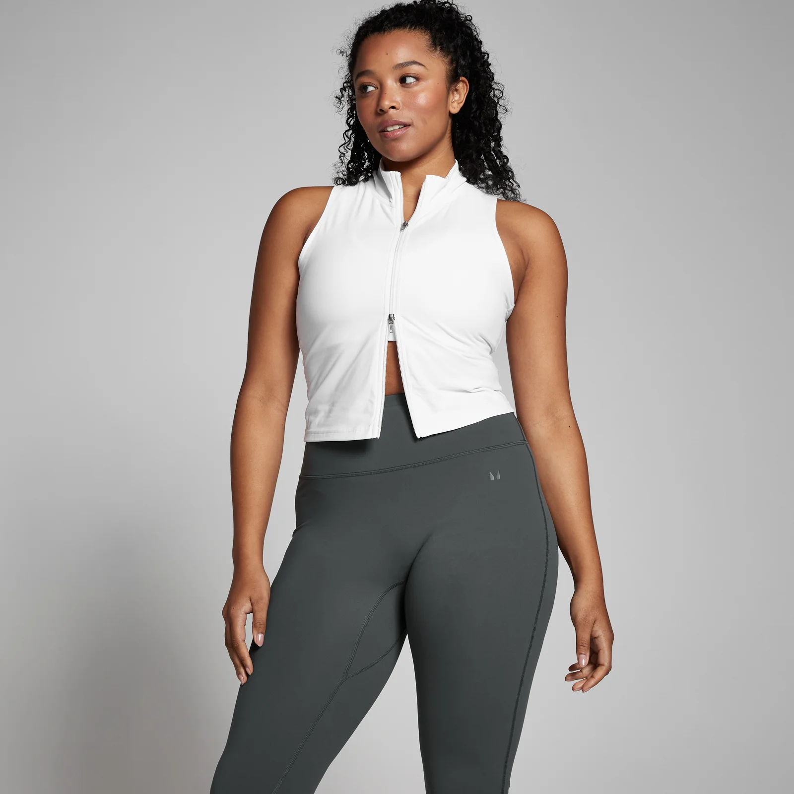 MP Women's Tempo Zip Through Vest − ženski prsluk sa rajsferšlusom − beli - XS Slika 1