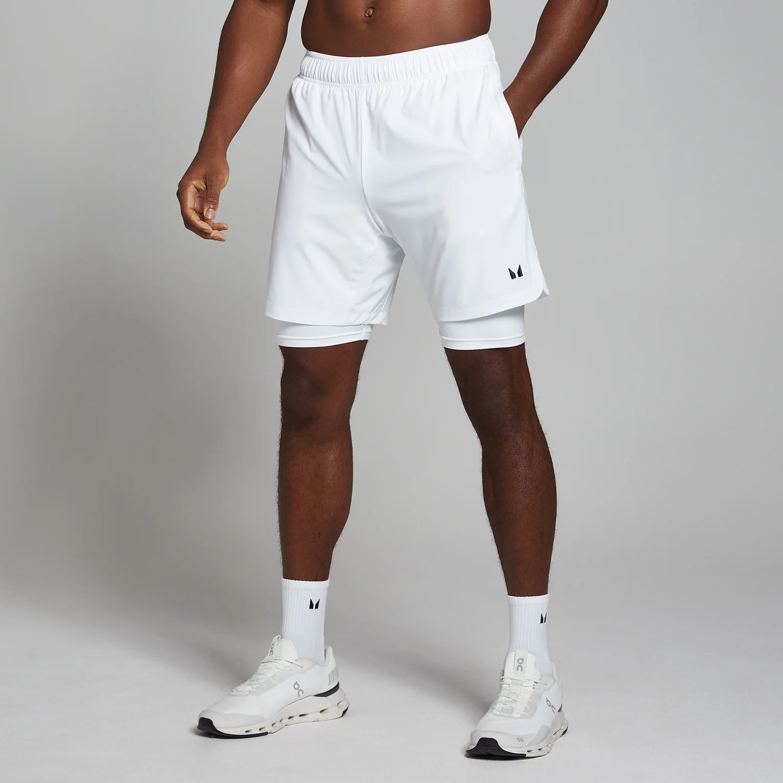 MP Men's 2-in-1 Training Shorts − muški šorts 2 u 1 − beli - XS Slika 1