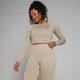 MP Women's Shape Seamless Long Sleeve Crop Top − ženska majica sa dugim rukavima − boja peska