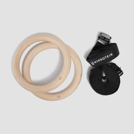 Myprotein Wooden Gymnastic Rings - drvene karike za vežbanje - crne