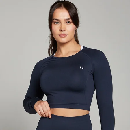 MP Women's Shape Seamless Long Sleeve Crop Top − ženska majica sa dugim rukavima − teget