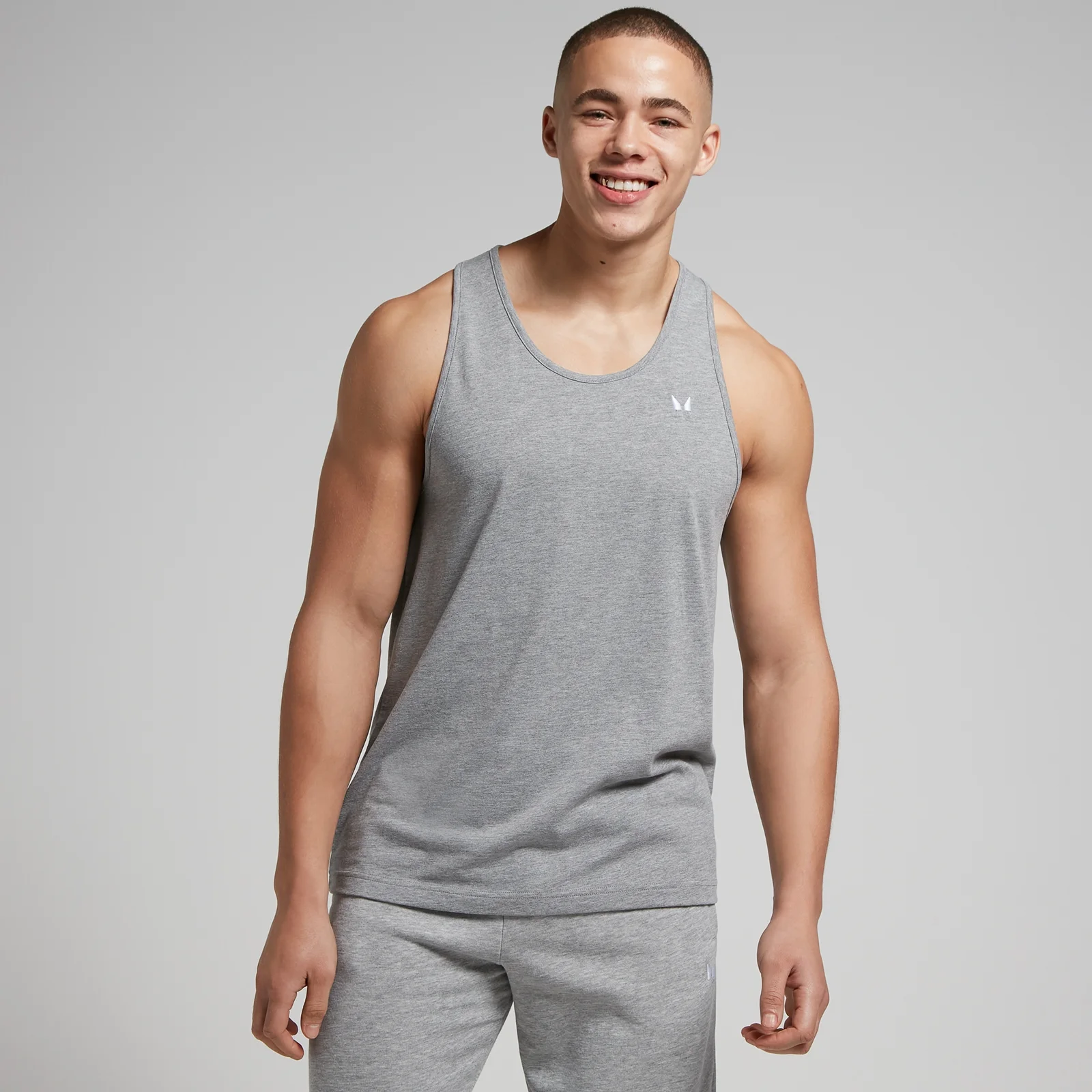MP Men's Rest Day Stringer Vest − muška atlet majica − sivi melanž - XXS Slika 1