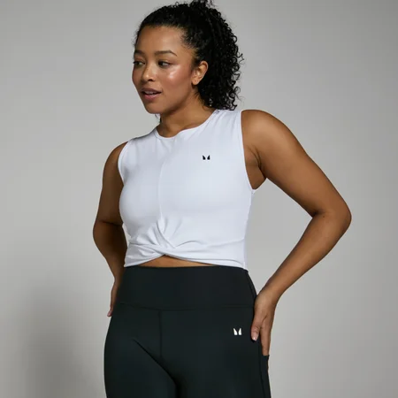 MP Women's Power Crop Vest - ženska majica bez rukava - bela