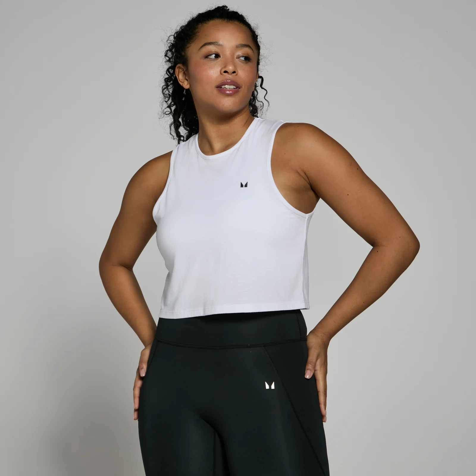 MP Women's Training Cropped Vest - ženska majica bez rukava - bela - XXS Slika 1