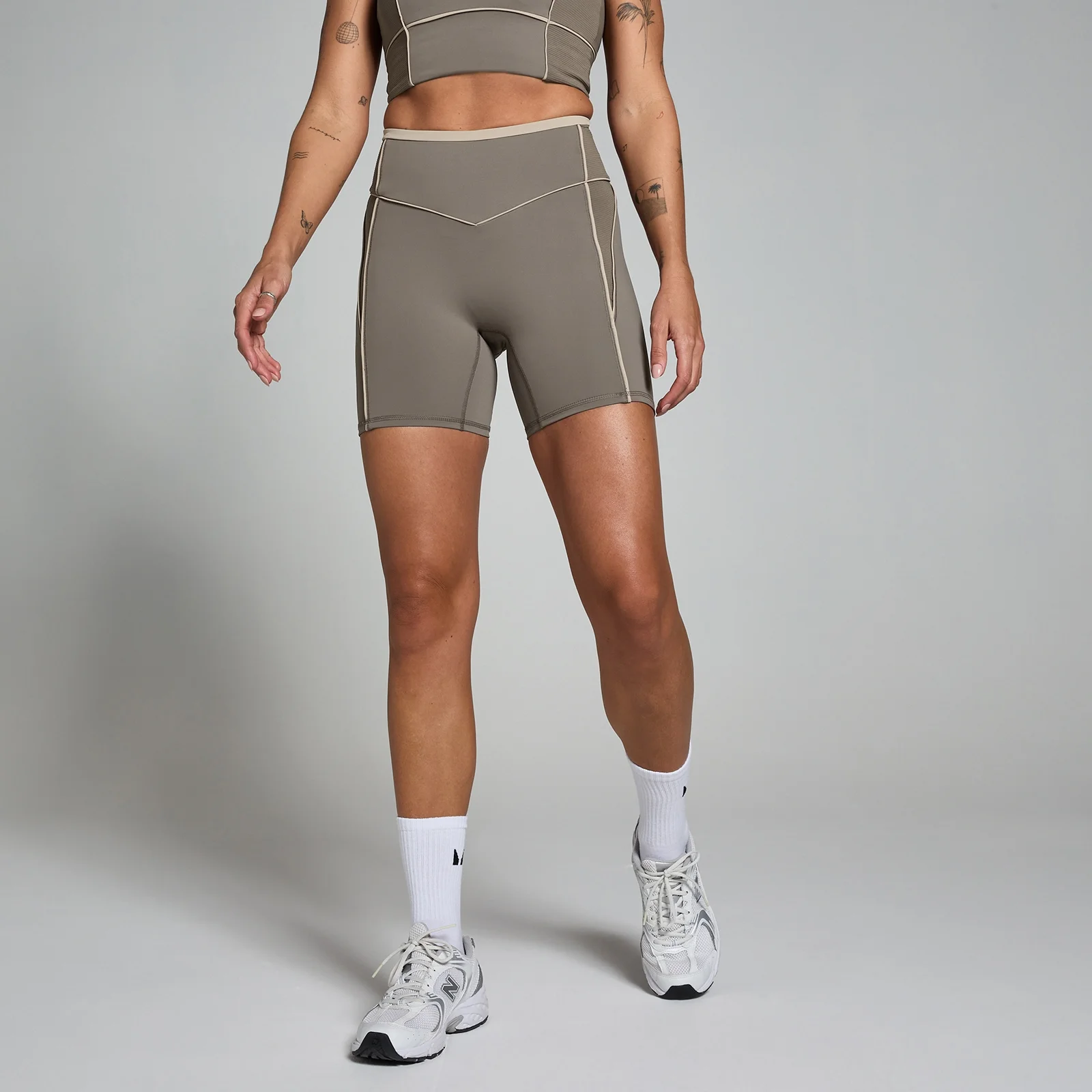 MP Women's Tempo Contrast Texture Cycling Short - ženski biciklistički šorts - espreso-kafa - XS Slika 1