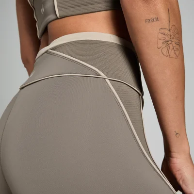 MP Women's Tempo Contrast Texture Leggings - ženske helanke - espreso-kafa - XL Slika 6