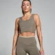 MP Women's Tempo Contrast Texture Sports Bra - ženski sportski grudnjak - espreso-kafa