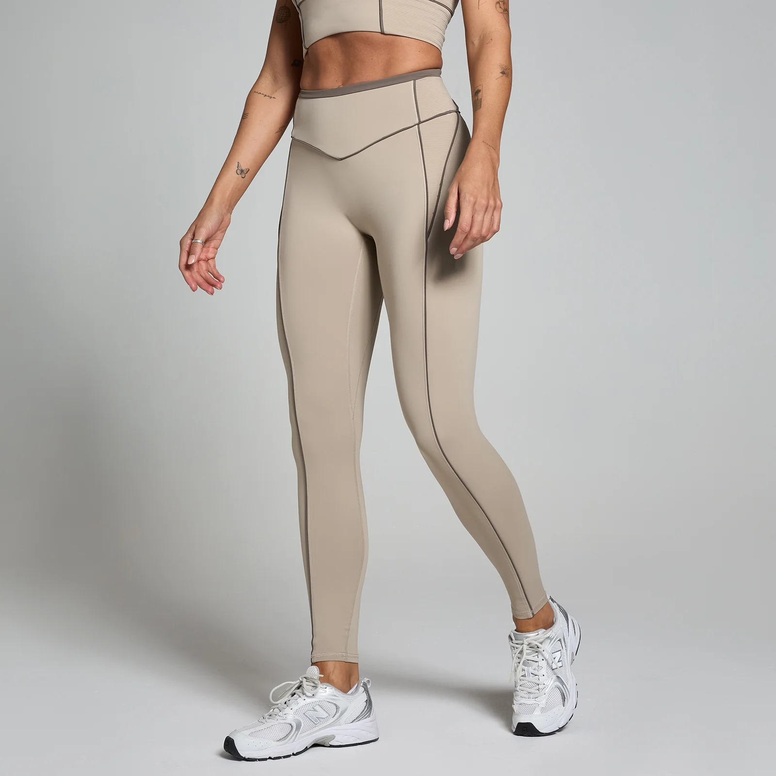 MP Women's Tempo Contrast Texture Leggings - ženske helanke - kašmir - XL Slika 1