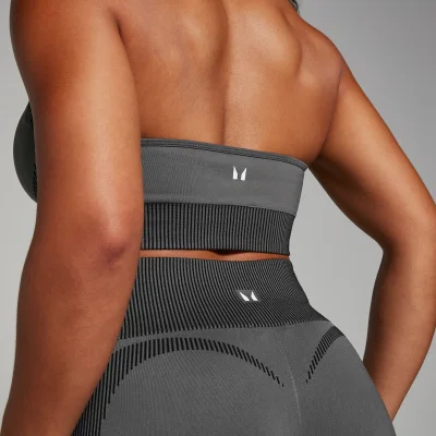MP Women's Two Toned Seamless Sports Bra - ženski sportski grudnjak - crni - XS Slika 6