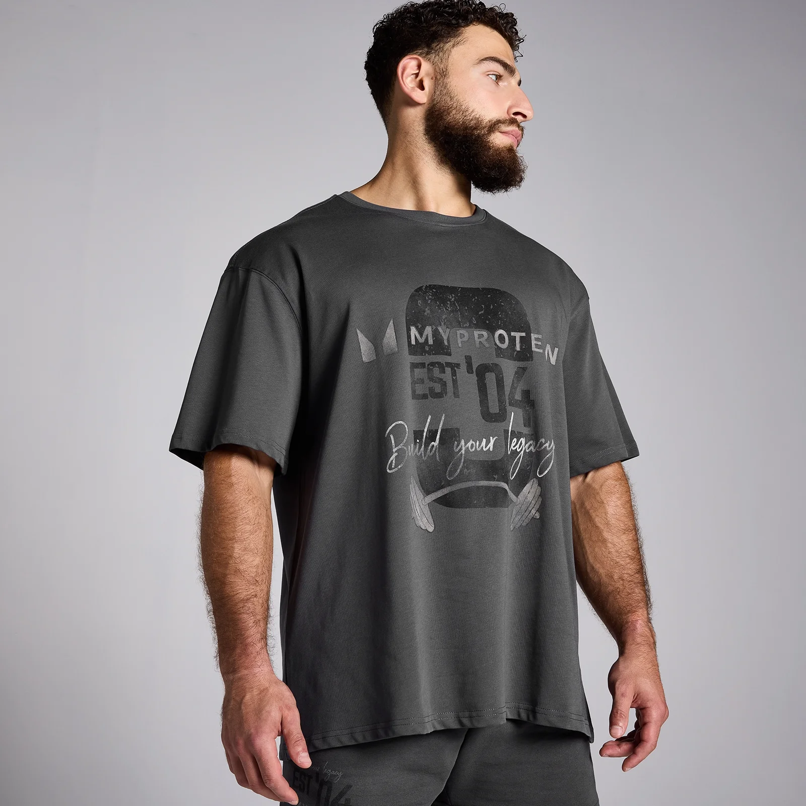MP Origin Graphic T-Shirt - Washed Grey - S-M Slika 1